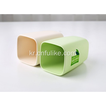 정연한 대나무 섬유 플라스틱 여행 칫솔 컵